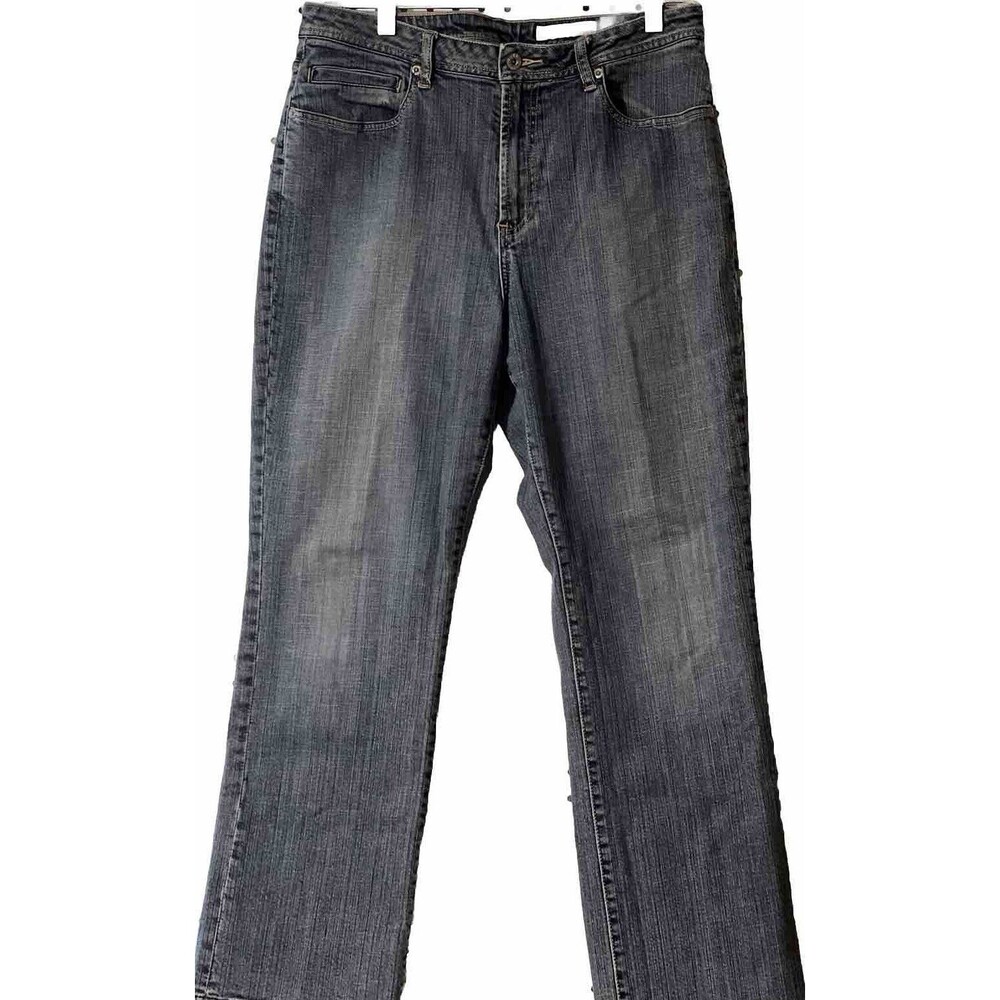 Chicos Platinum Jeans Size 2 Short Bootcut Petite Medium Slimming